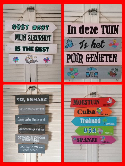 Tekstladder met vier plankjes Tekstladder